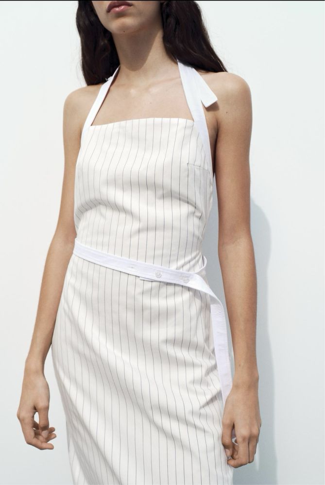 Zara нова бяла рокля
