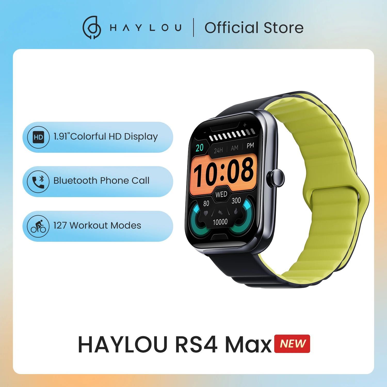 Xiaomi Смарт-часы HAYLOU RS4 Max BT5.3, Bluetooth, цвет в ассортименте