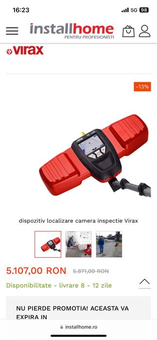 Camera inspectie canalizare