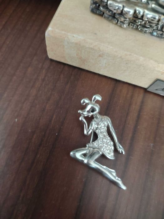 Brosa stil Art Deco, cu strasuri