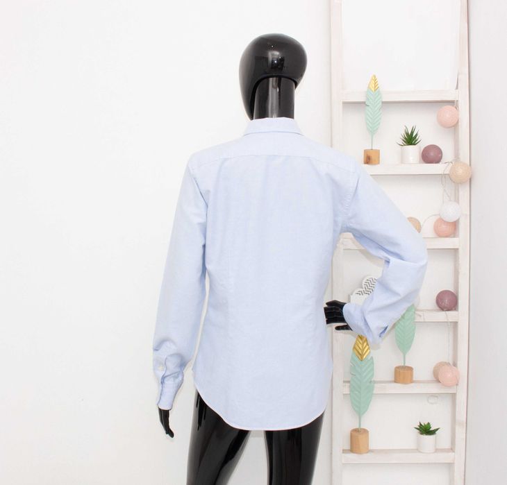 RALPH LAUREN оригинална дамска риза Slim Fit памук синя лого 10 р-р М