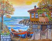 "Къща край морето "-картина