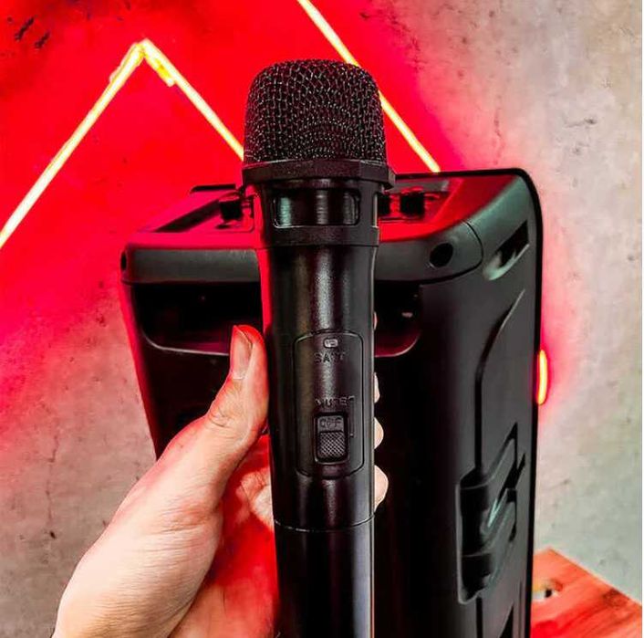 %Нова 2х8 120W ПРЕНОСИМА КАРАОКЕ КОЛОНА Cobra ZQS8210 цветомузика двое