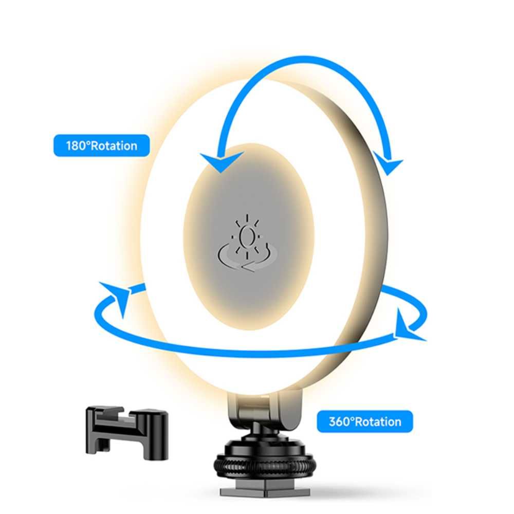 HSU D07 LED ринг лампа, 48 диода, 360° въртене, 3 режима
