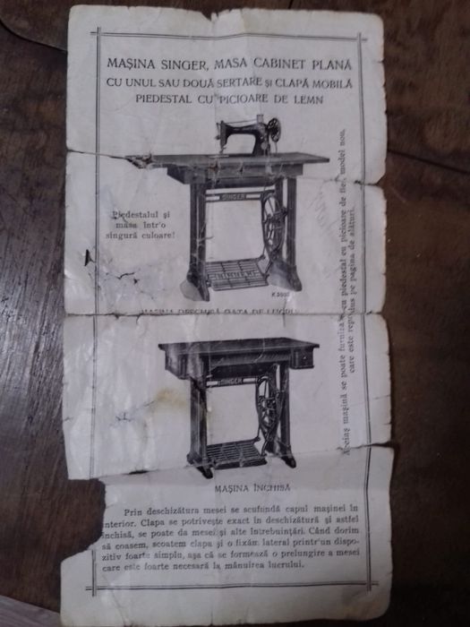 Masita de cusut Singer din 1938