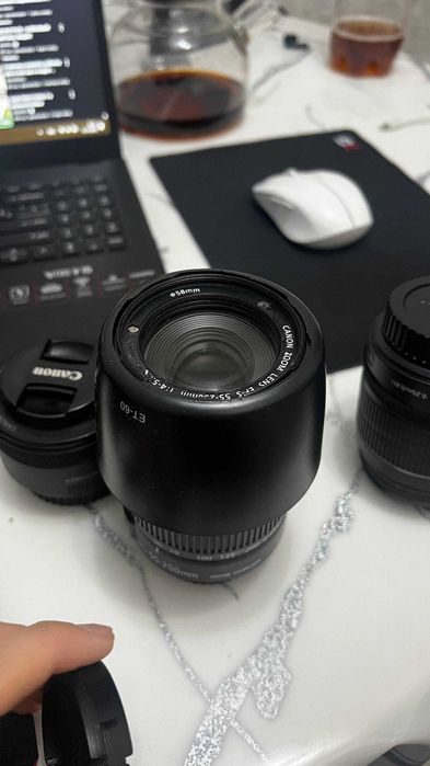 камера canon 650 d,3 объектива вспышка