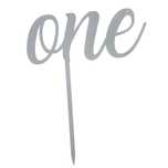 Toper tort aniversar „one” – din lemn HDF alb
