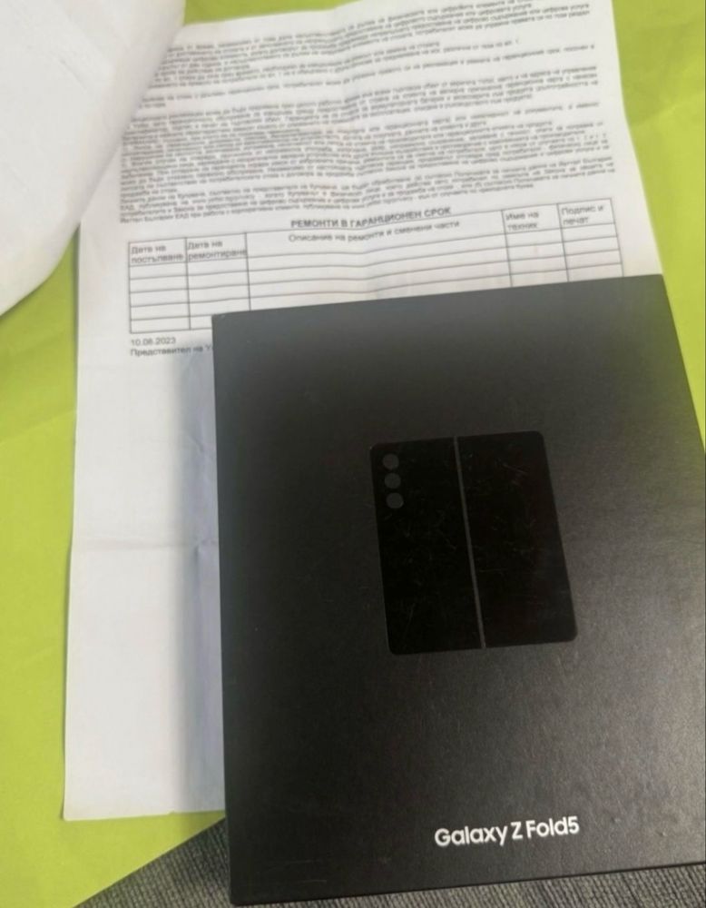 КАТО НОВ 256GB Samsung Z Fold 5 YETTEL Гаранция 2026 Black / Черен