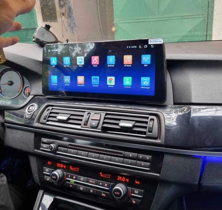 Navigatie android 12" BMW F10 F11 Carplay Waze YouTube