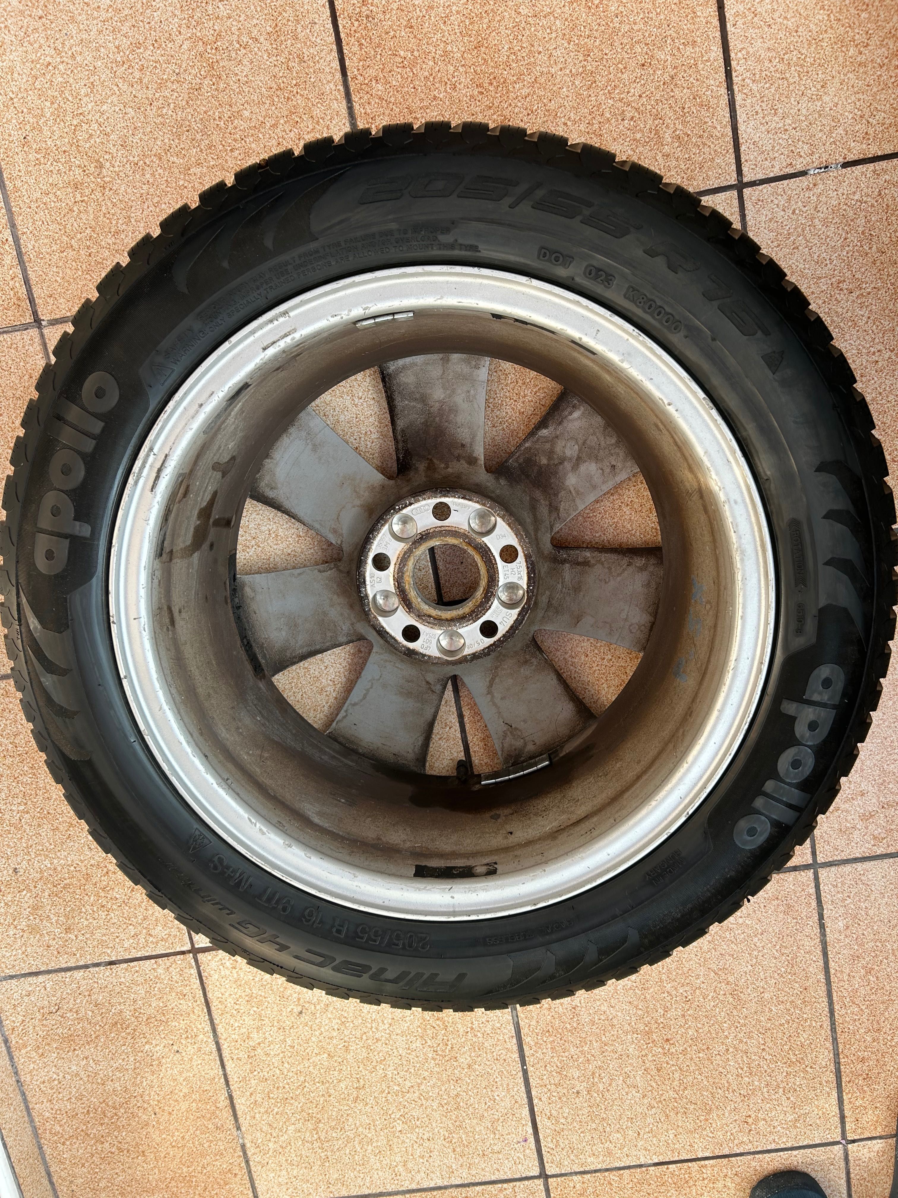 4x джанти r16 5x112 7,5j et45 със зимни гуми Apollo Alnac 4g дот 2024