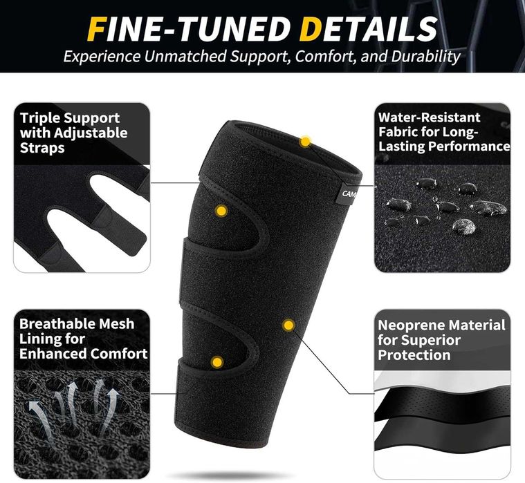 Tibiera reglabila de Compresie din Neopren, Cambivo UK, set 2 bucati