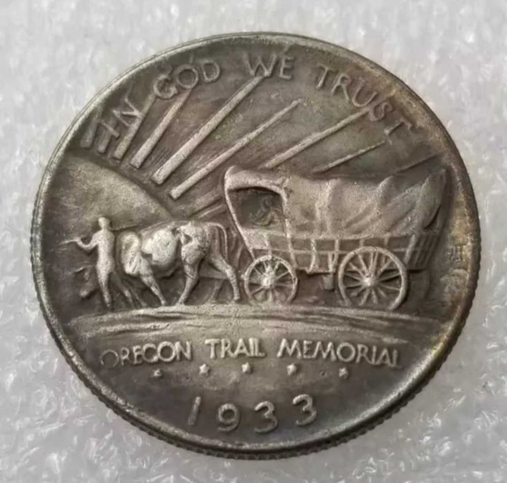 Moneda Rara 1933 Oregon Trail Half Dollar Posibil Argint Colectie SUA