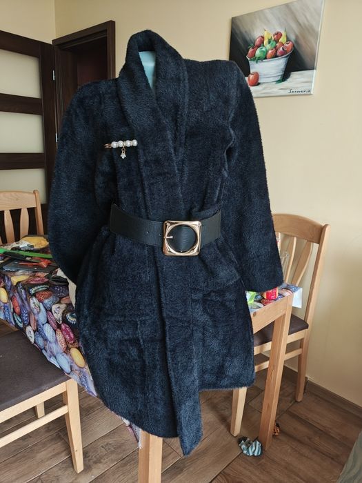 Черно дамско палто