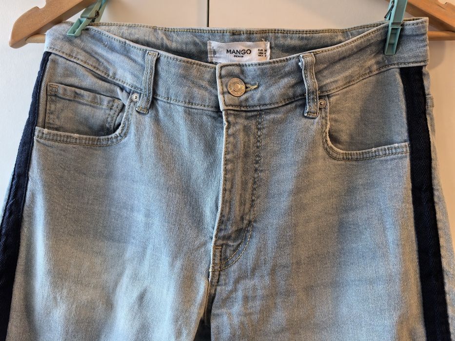 Blugi skinny Mango, cu model pe picior, măsura 38