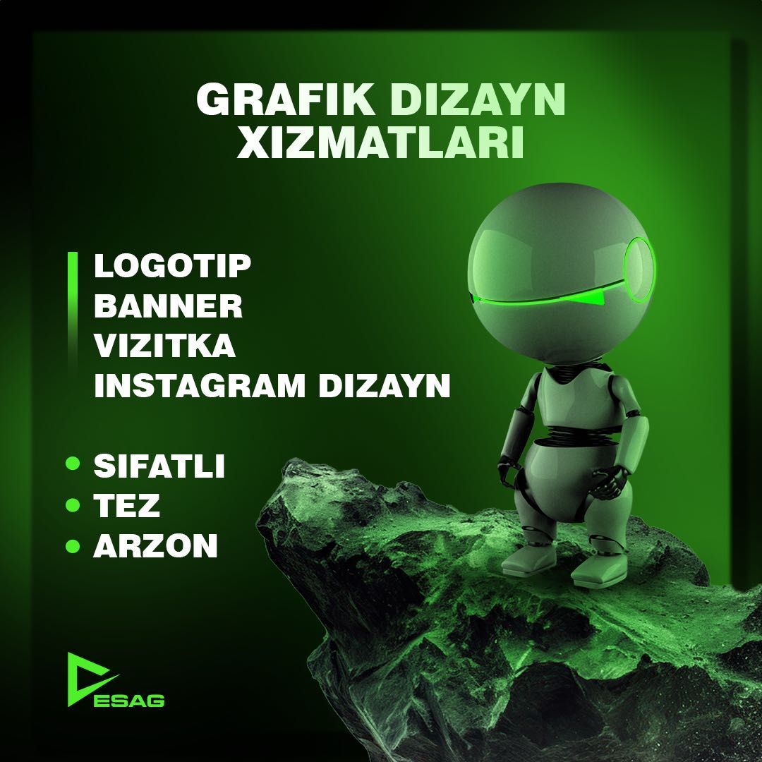 Zamonaviy grafik dizayner xizmati / Услуги графического дизайнера