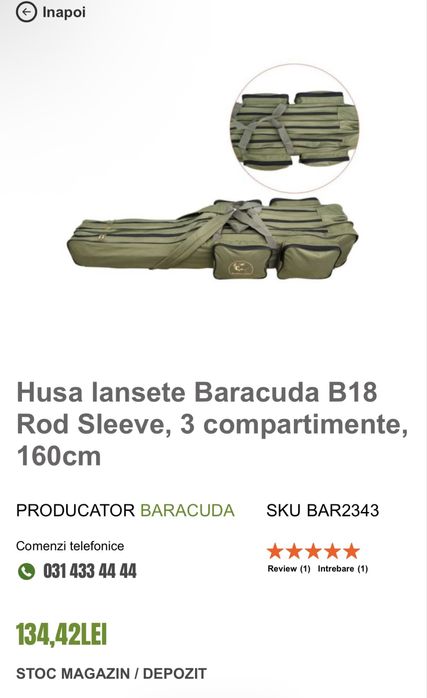 Husa baracuda 160 cm