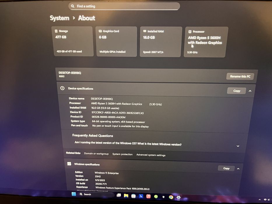 Laptop gaiming lenovo ideapad rtx 3050