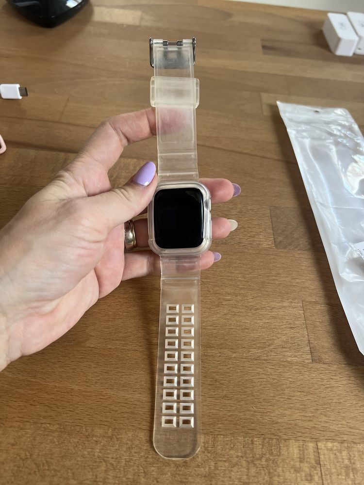 Curea carcasa Apple Watch 38 40 41 silicon transparent
