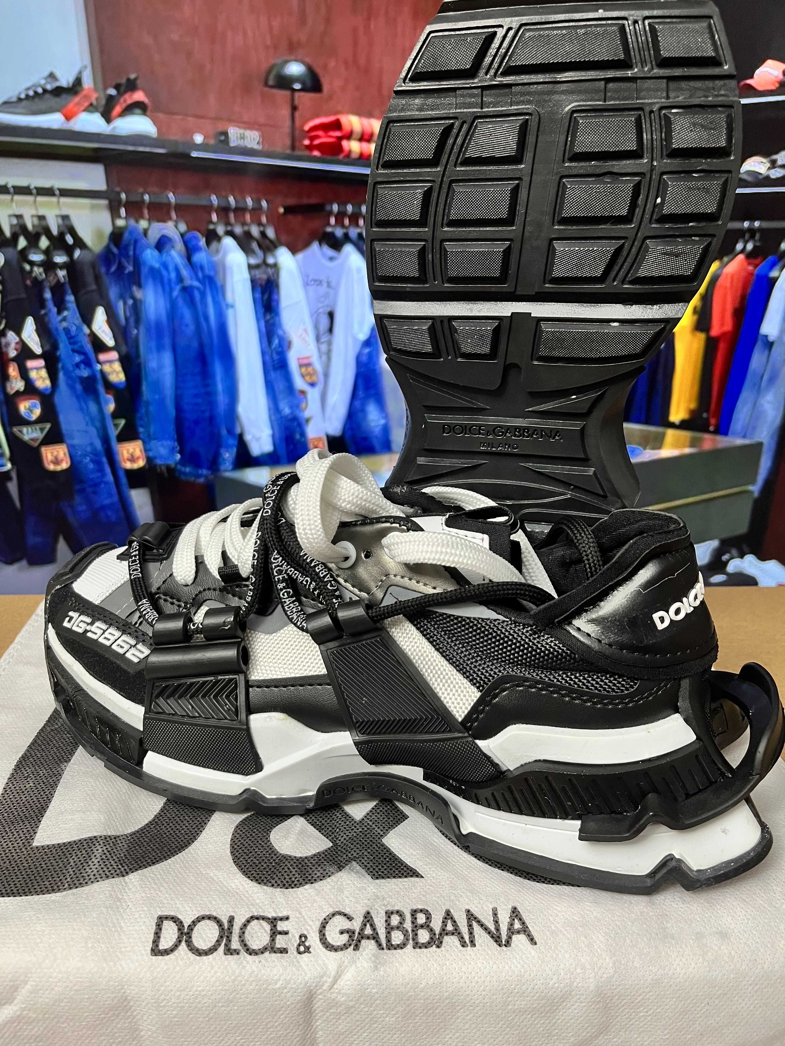 [100 LEI REDUCERE] Adidasi/sneakers barbati Dolce & Gabbana Space B&W