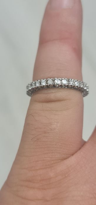 Inel aur Eternity diamante F-G VS1