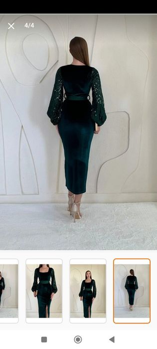 Нова дамска рокля кадифе