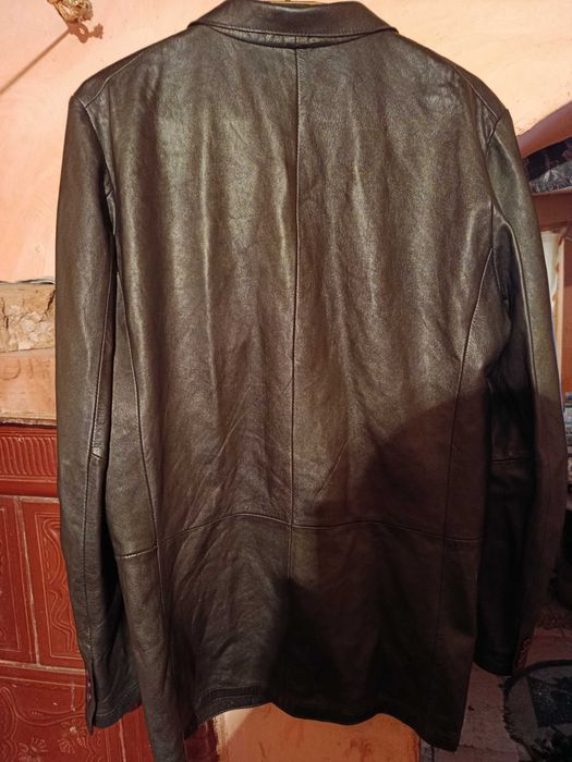 Sacou Zara din piele naturala moale de manusa L ca nou