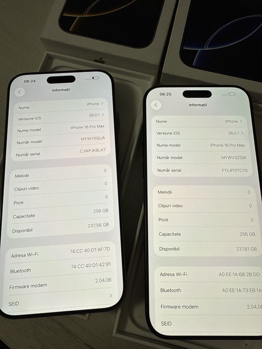 Iphone 16 Pro Max 256Gb Full Box. Ca Noi 100% baterie