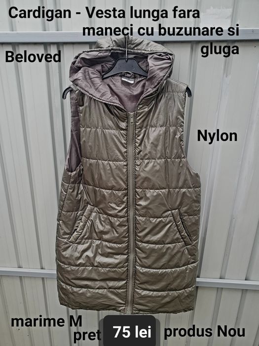 Cardigan-Vesta lunga cu gluga Beloved