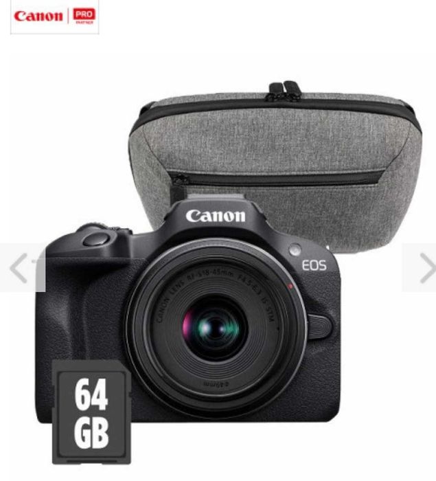 Canon EOS R100 + обектив 18-45mm + чанта + карта памет - с гаранция