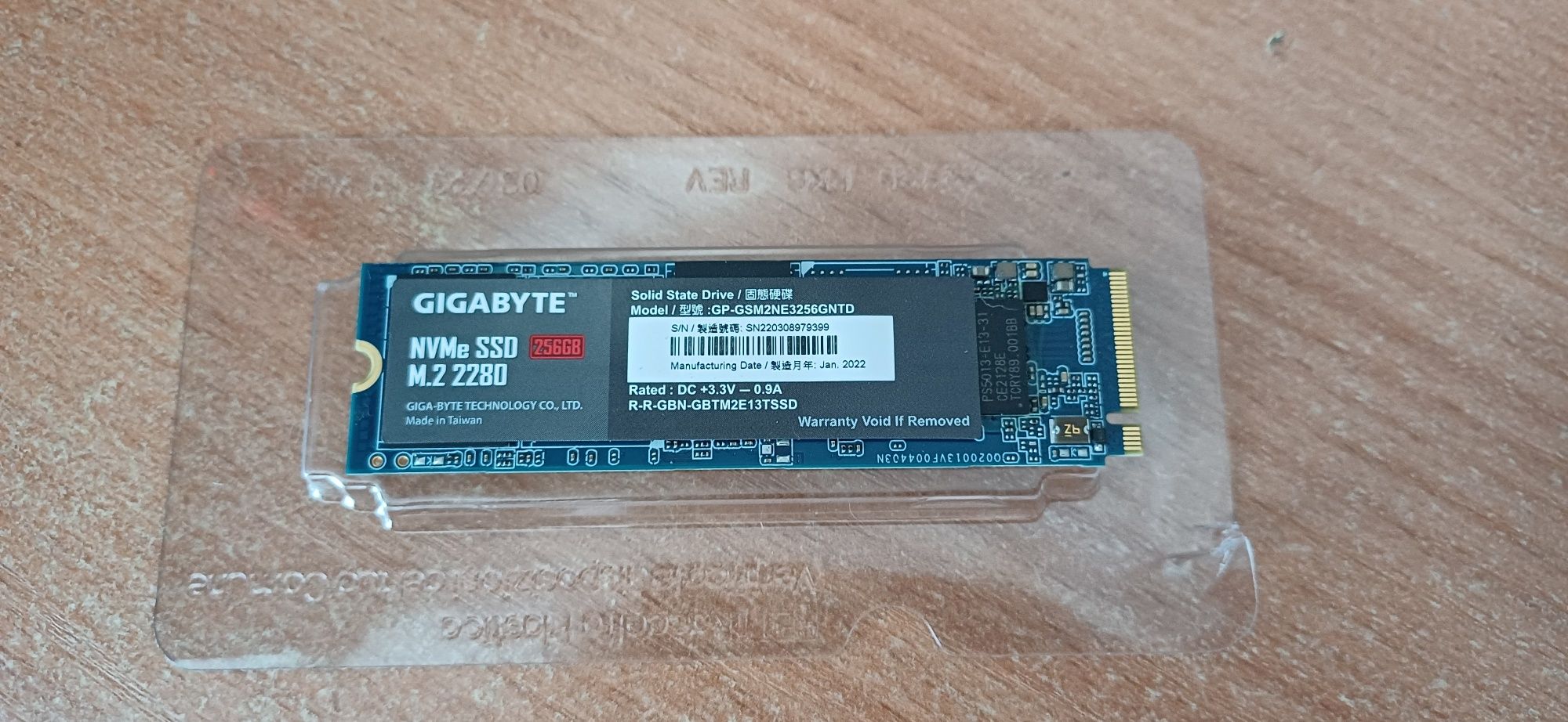 SSD накопитель 256 GB Gigabyte, M.2