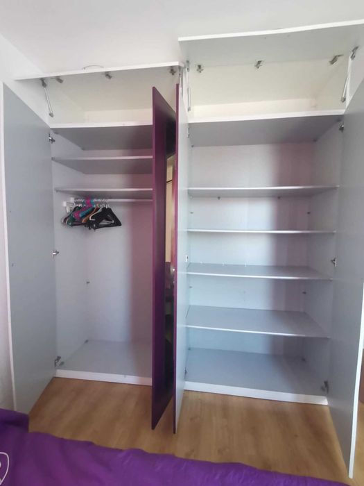 Спалня 160/200 в комплект с гардероб и нощни шкафчета