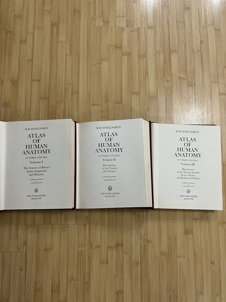 R. D. Sinelnikov - Atlas de anatomie umana - 3 Volume - In Engleza