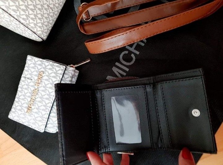 Set geanta damă M.Kors+portofel,model classic,saculet,card, eticheta