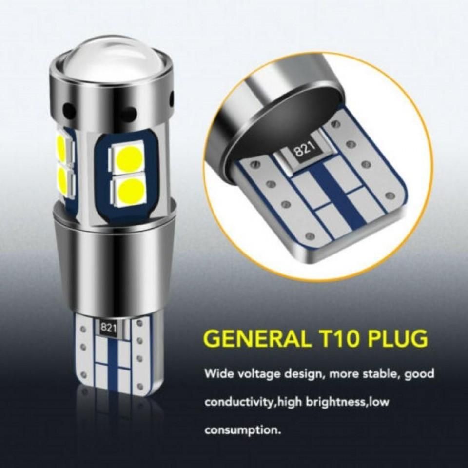 комплект 2броя led диодни габаритни крушки flyseen fls6003, t10  ...