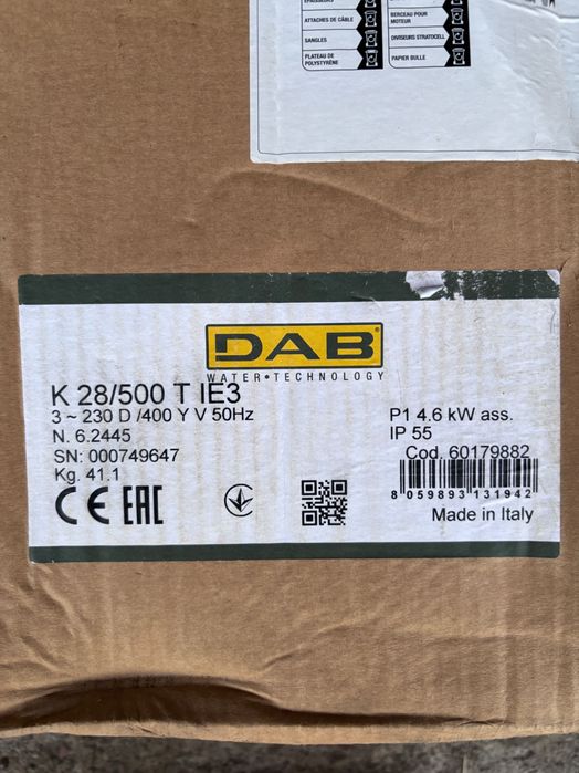 Vând pompă de apă dab k28 500