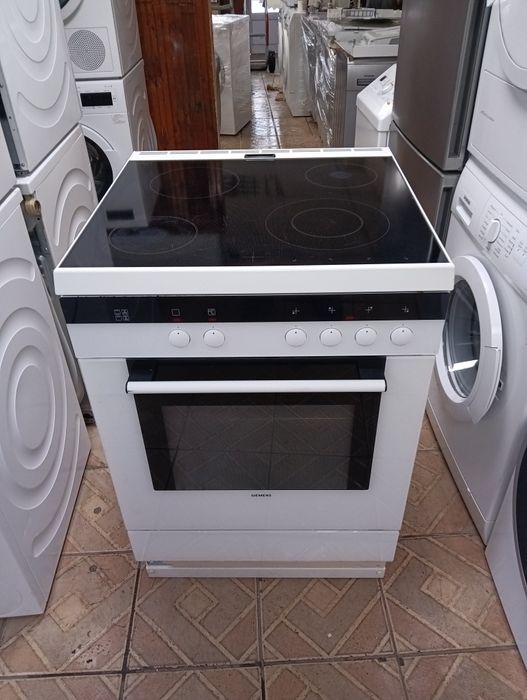 Свободно стояща печка с керамичен плот Сименс Siemens 2години гаранция