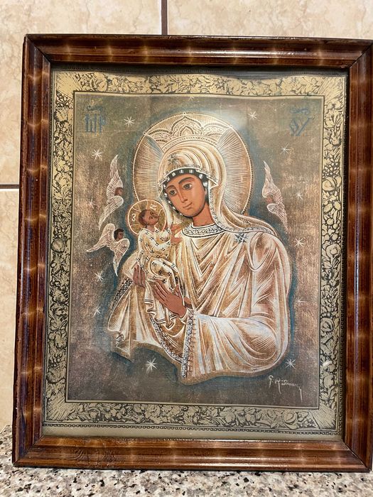 icoana veche dim 30x40 cm icoana deosebita icoana veche icoana cu geam