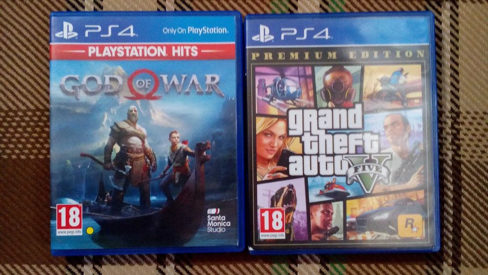 Playstation 4 PS4 игри GTA 5 и God Of War