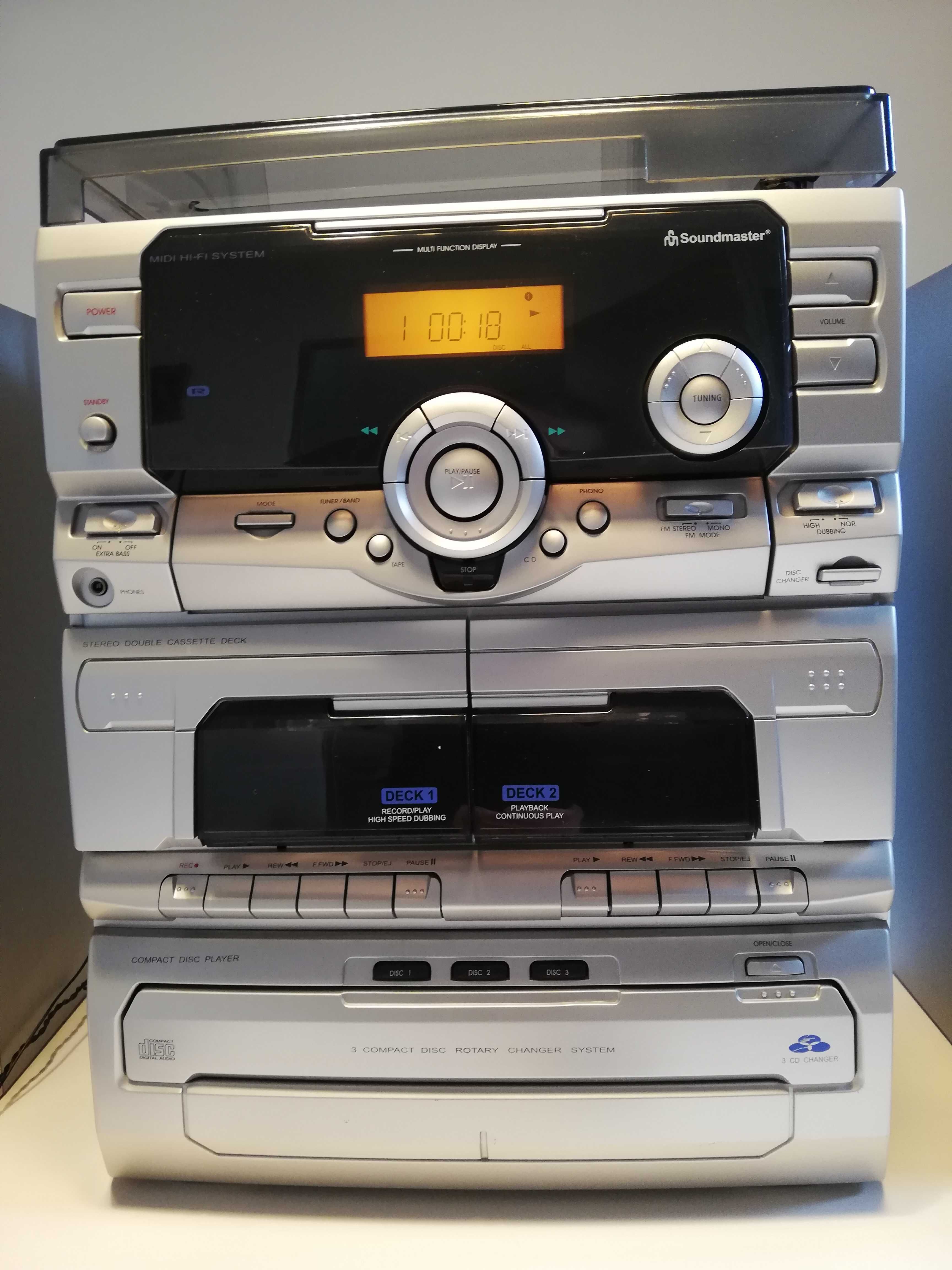 Combina Audio SOUNDMASTER MCD-5020 - CD/MC/Pick-up/Amplifica/Impecabil