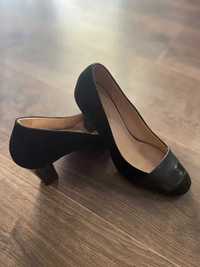 Pantofi neagra catifea