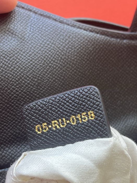 Дамска малка чанта CD Black Grained Calfskin Leather Saddle Bag