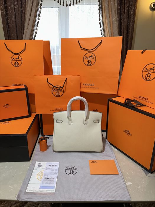 Geanta Hermes Birkin 35cm Crem/Accesorii Gold