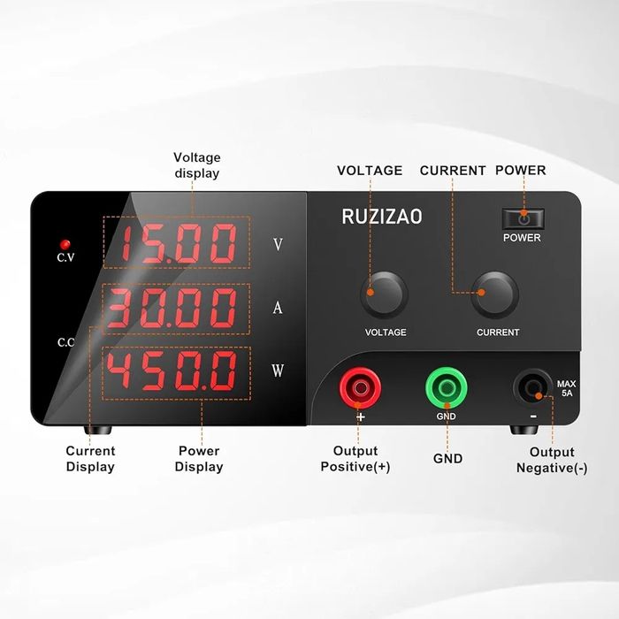 Sursa de Alimentare DC Laborator Ajustabila 15V 30A Dublu Display