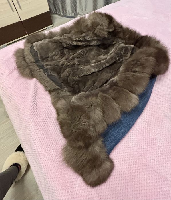 Дамска парка със естествен косъм