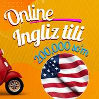 Ingliz tili 0 dan / 200,000 so'm oyiga / online