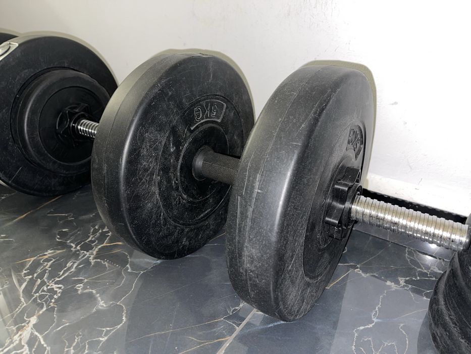 Set de gantere + rola de spuma + 2 saltele yoga