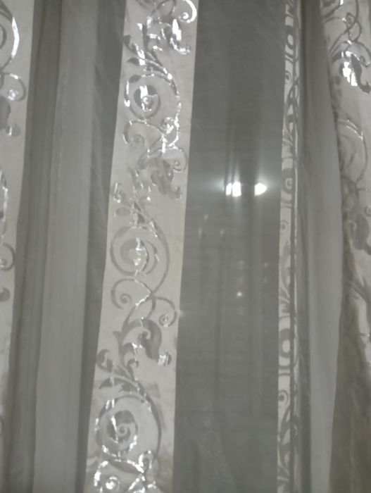 Тюль серебро, капрон