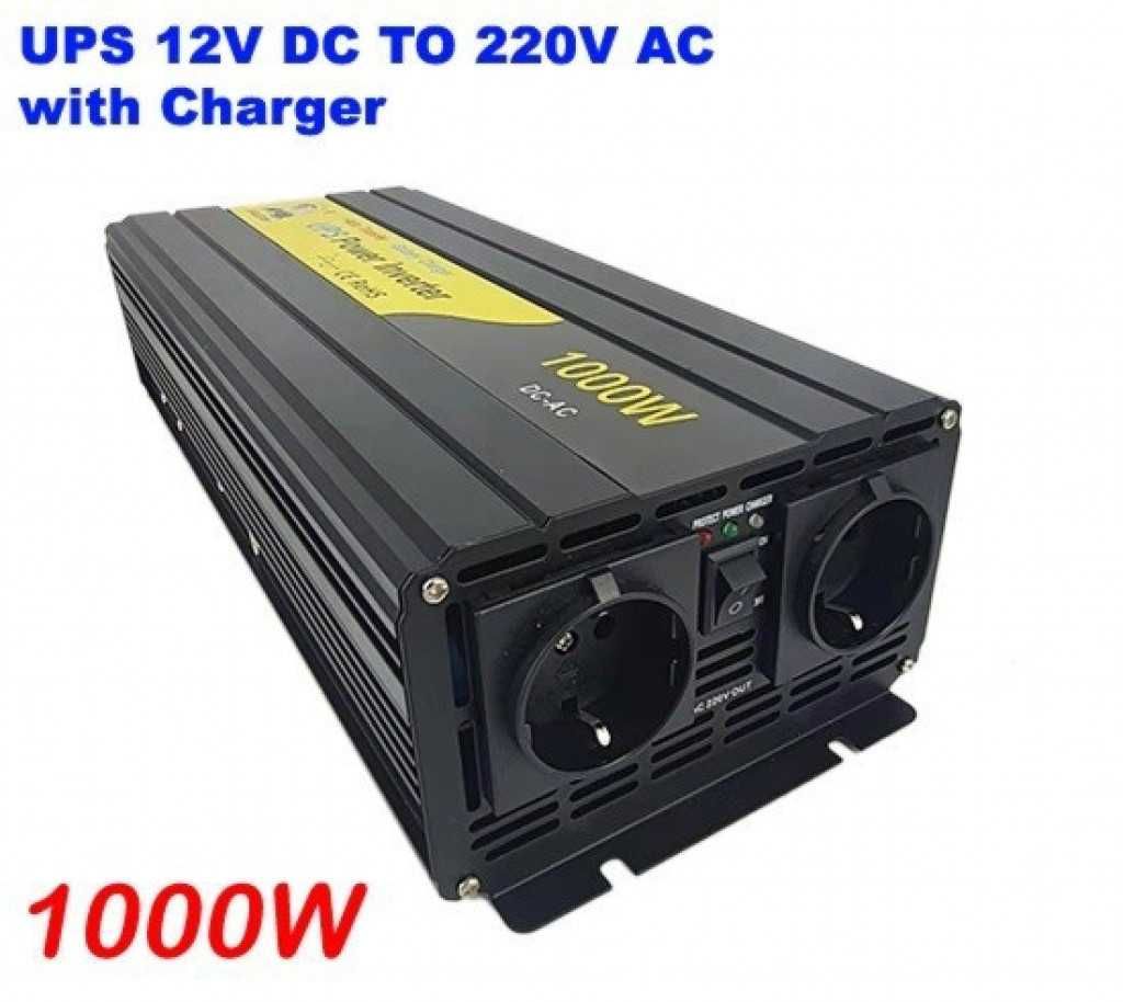 UPS Инвертор със зарядно, чиста синусоида 12V 500/1000/1500/2000W