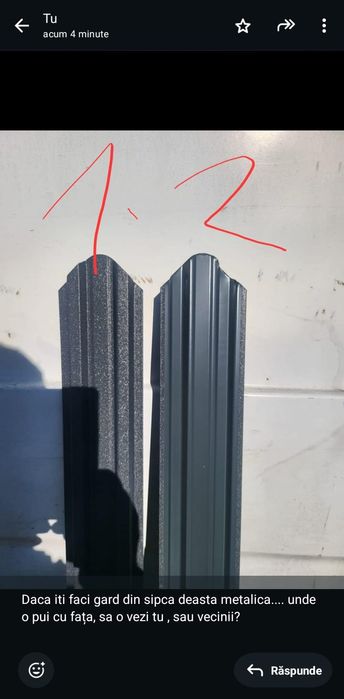 Vând șipcă metalică