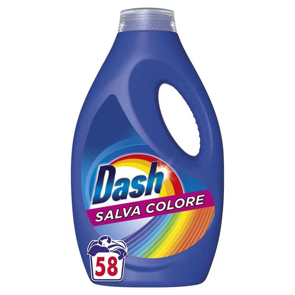 течен прах гел DASH SALVA COLOR цветно 58 перални 2.9л внос ИТАЛИЯ